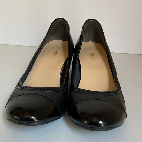 Cole Haan Black Leather Heels - Picture 3 of 10